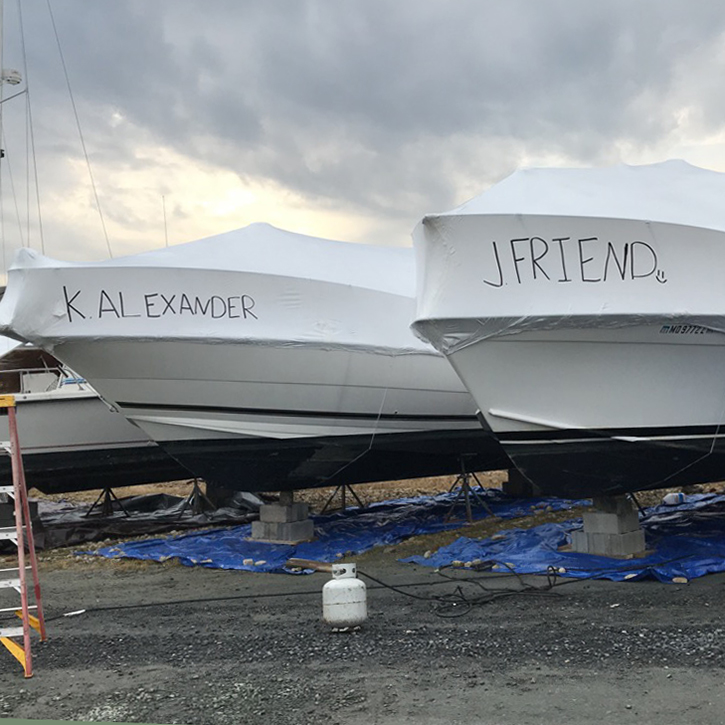 shrinkwrapping boats